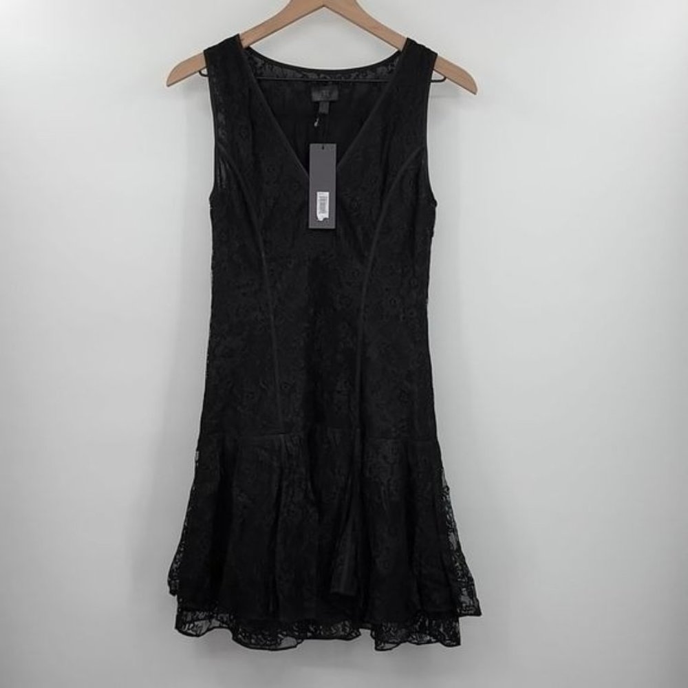 Banana Republic Monogram NEW Lace Flapper Dress Boho LBD Little Black Dress sz 4